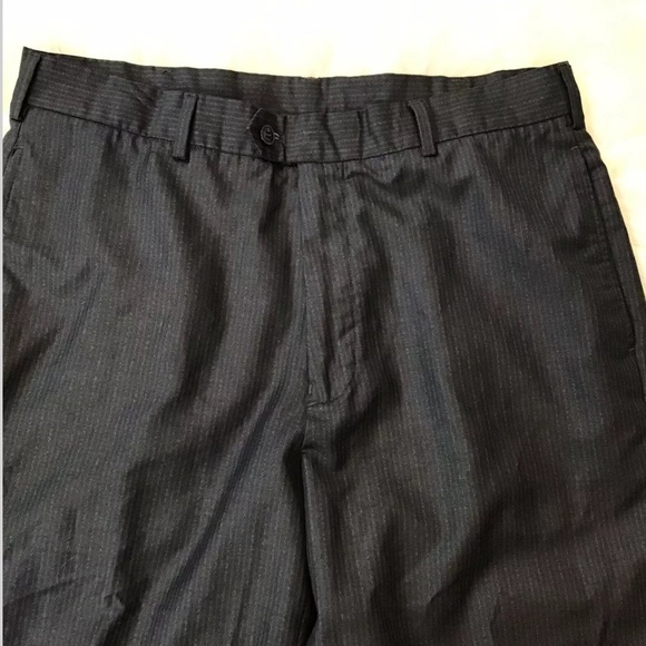 Studio New York by Henry Grethel Mens Gray & Blue Pin Stripe Dress Pants 36X32. - Picture 6 of 10